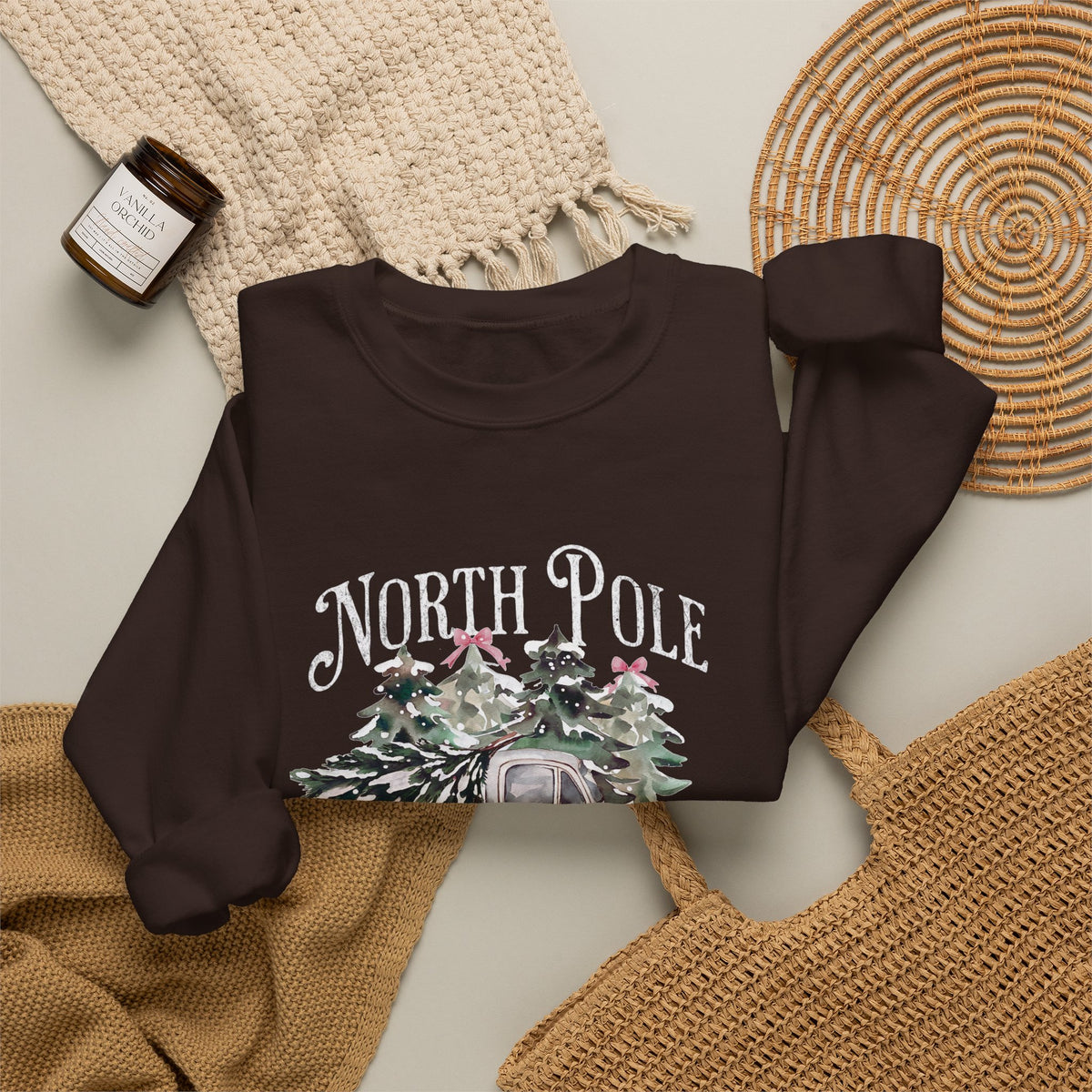 North Pole Christmas Tree Farm Gildan Sweatshirt