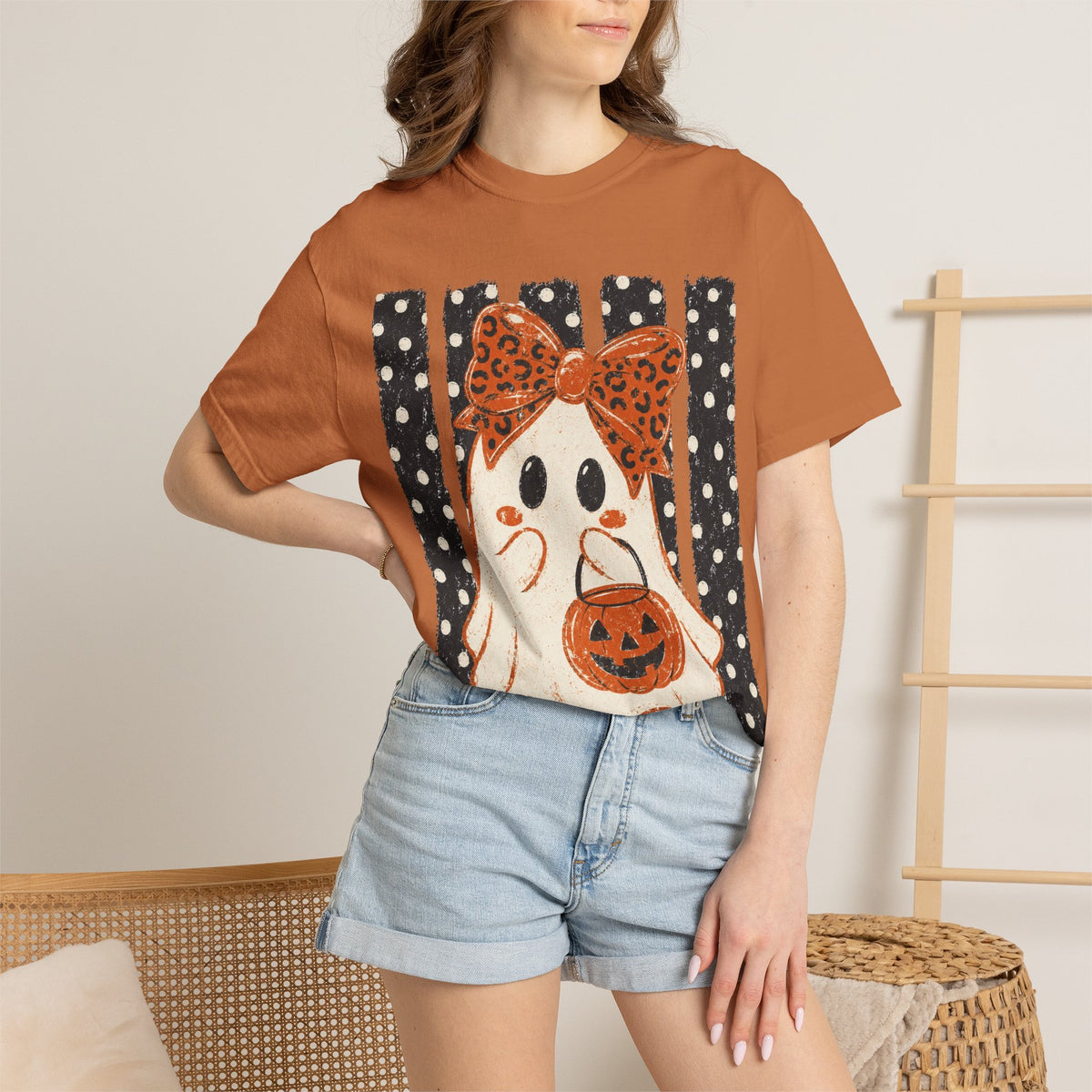 Ghost with pumpkin Comfort Colors T-shirt