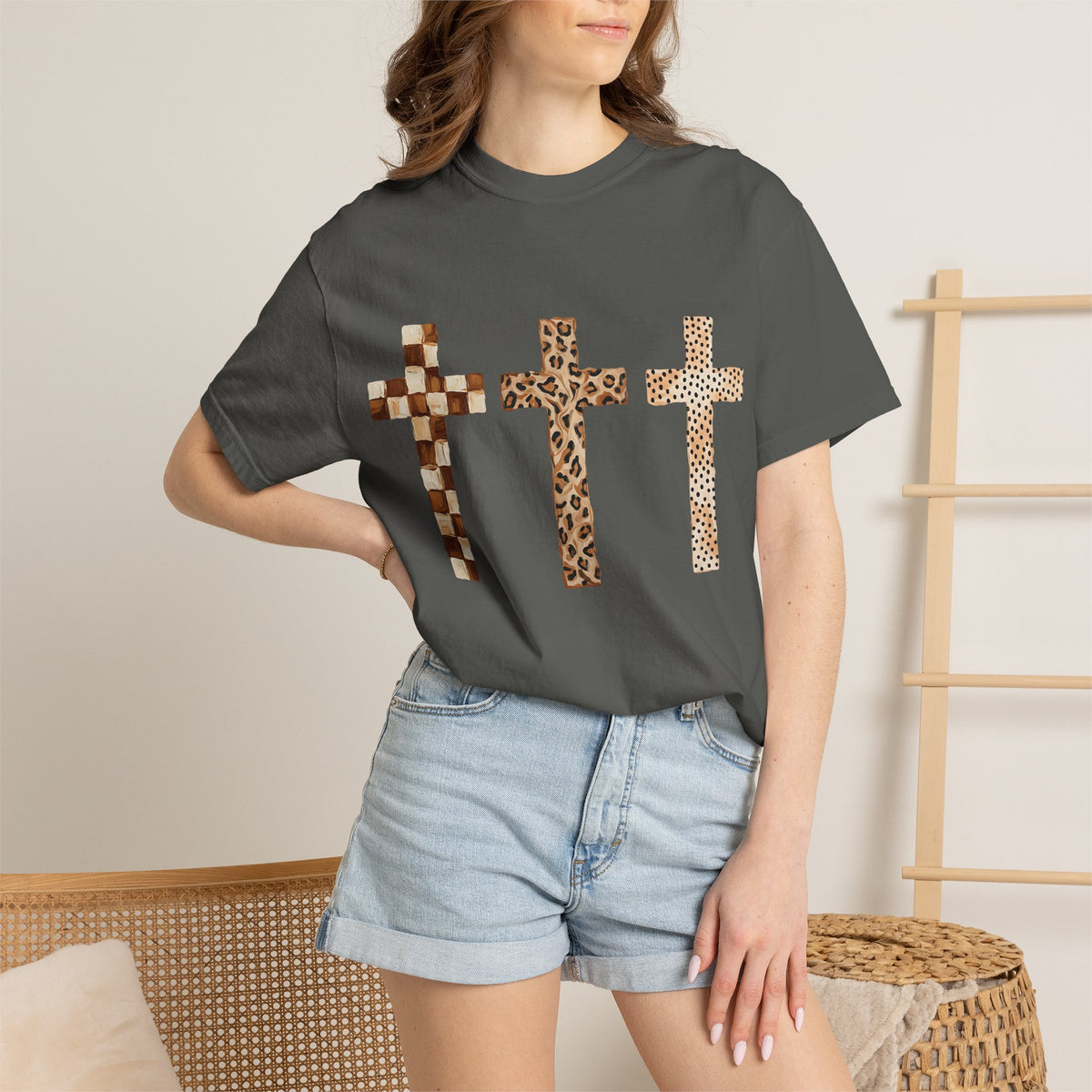 Three Crosses Comfort Colors T-shirt