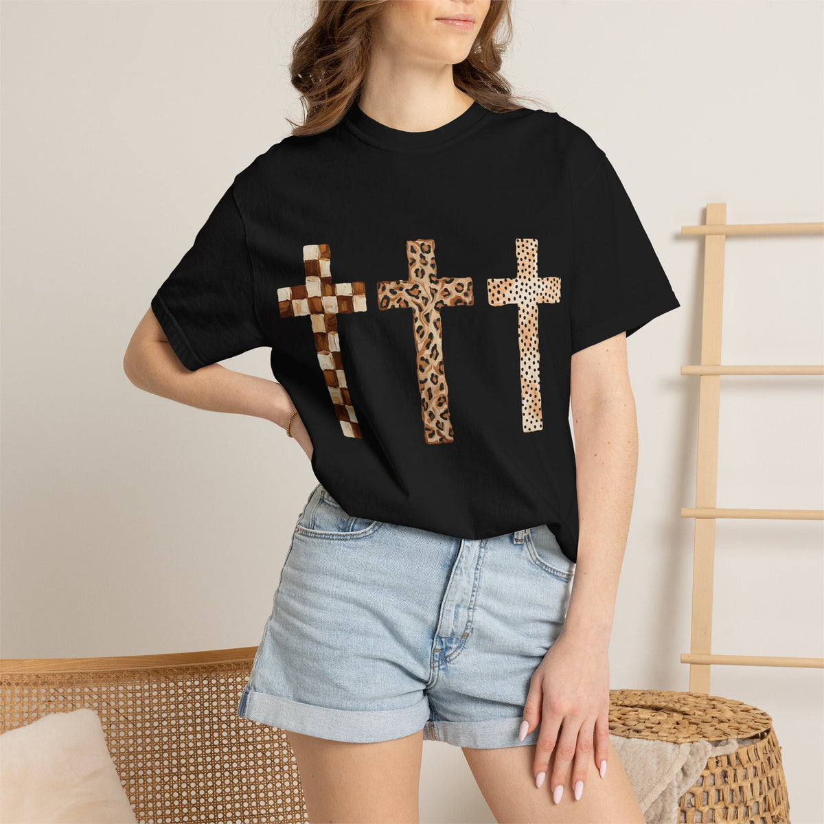 Three Crosses Comfort Colors T-shirt