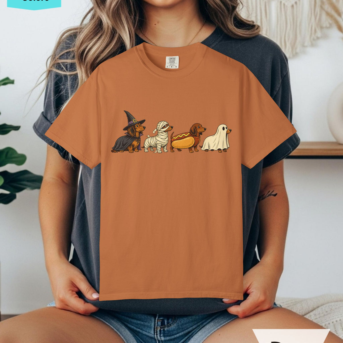 Dachshunds Trick or Treating Comfort Colors T-shirt