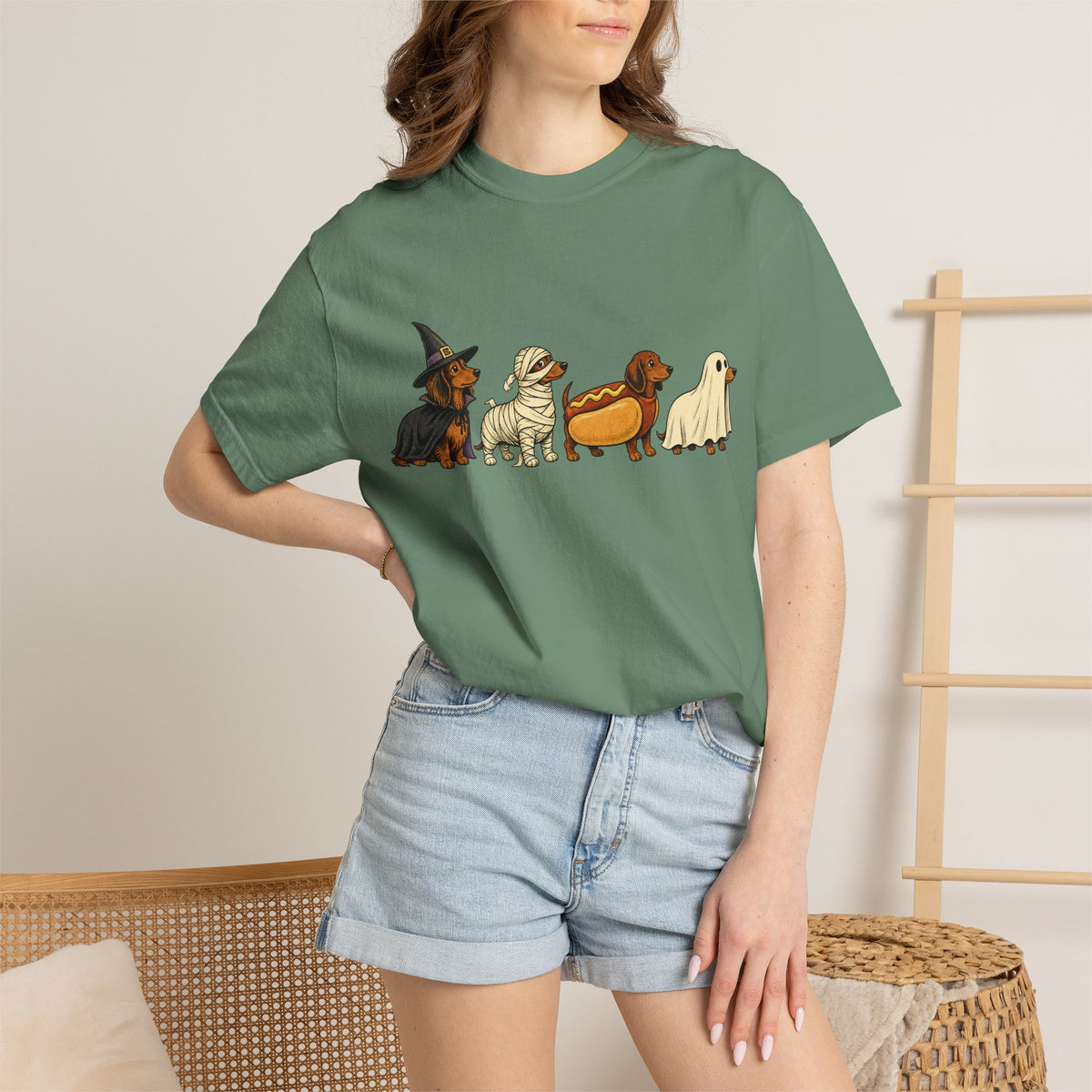 Dachshunds Trick or Treating Comfort Colors T-shirt