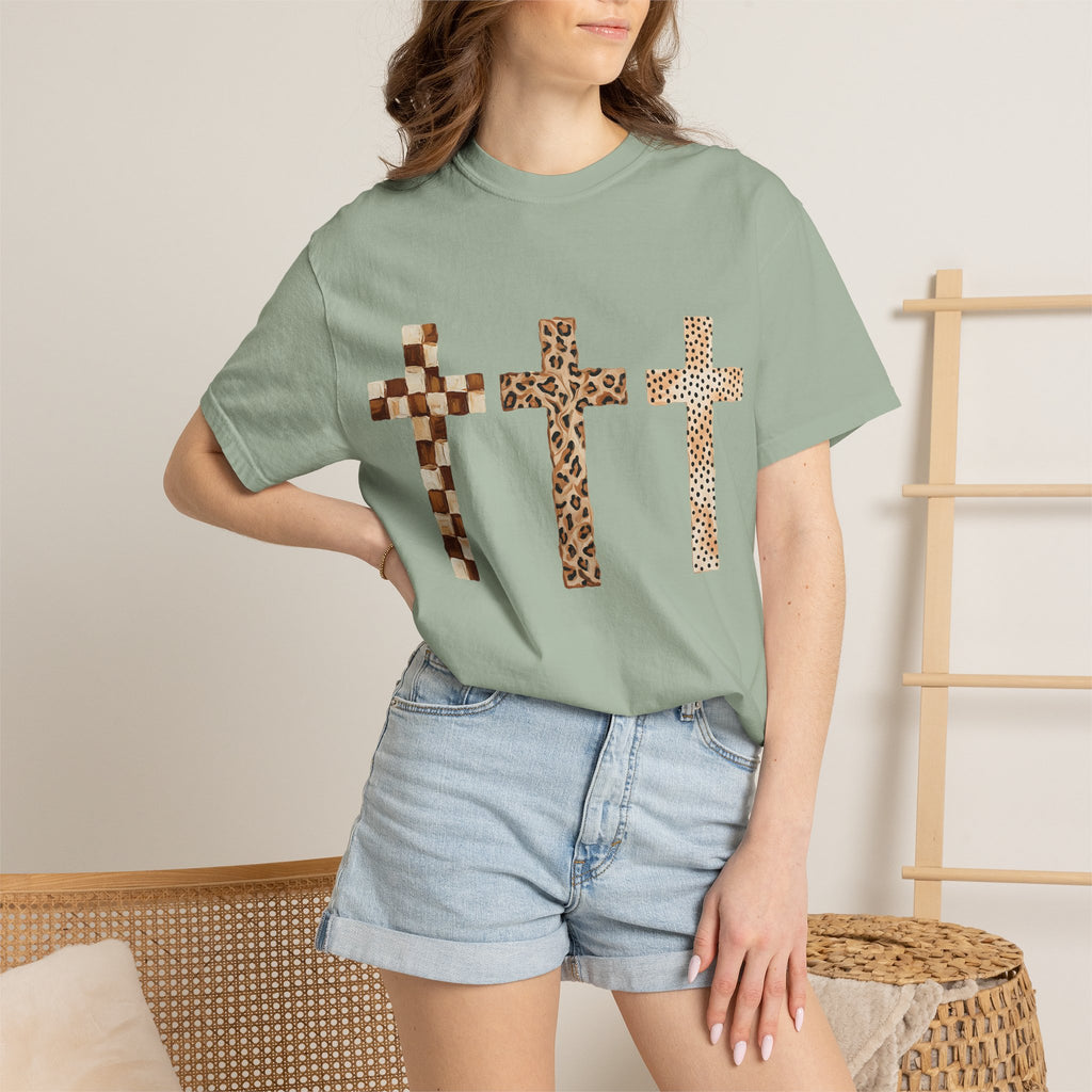 Three Crosses Comfort Colors T-shirt