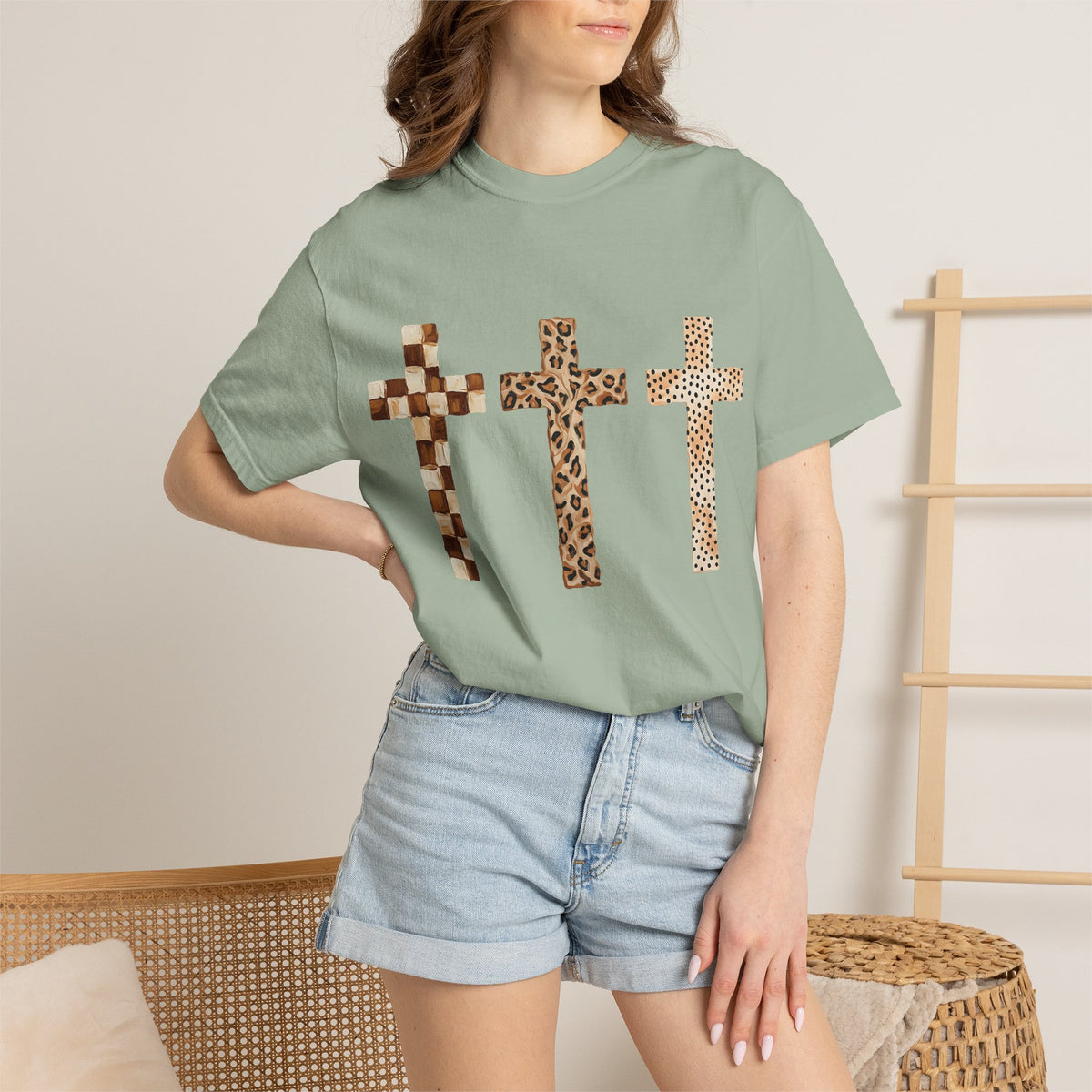 Three Crosses Comfort Colors T-shirt