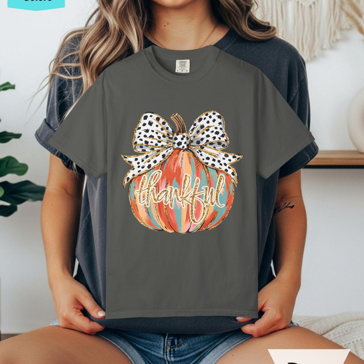 Thankful Pumpkin Comfort Colors T-shirt
