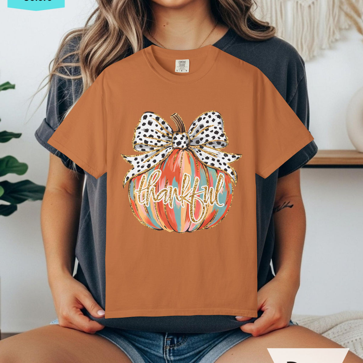 Thankful Pumpkin Comfort Colors T-shirt