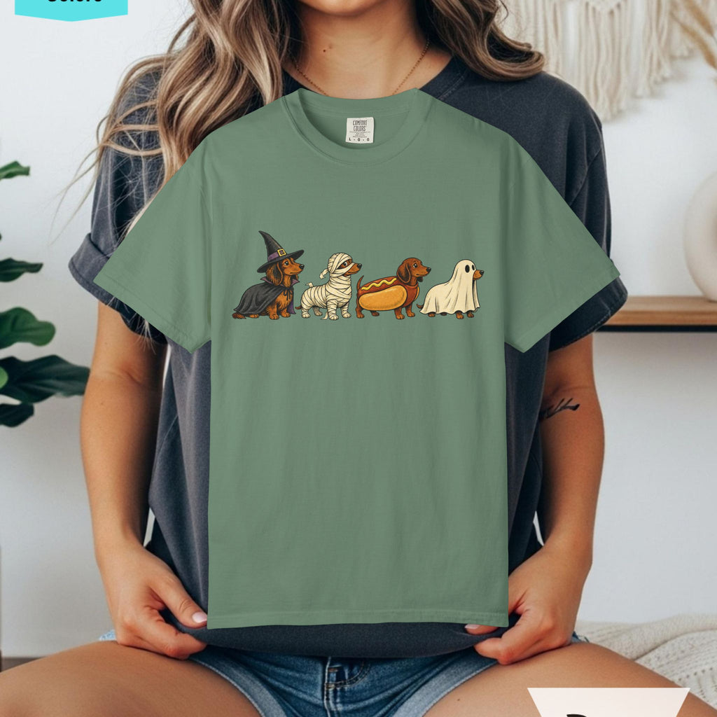 Dachshunds Trick or Treating Comfort Colors T-shirt