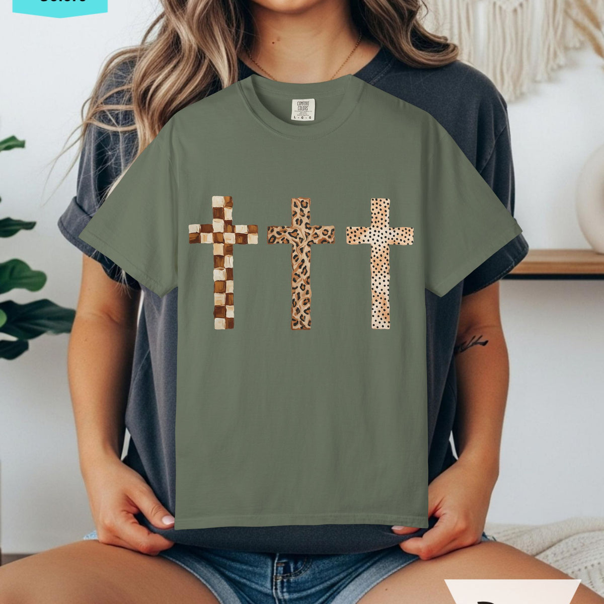 Three Crosses Comfort Colors T-shirt