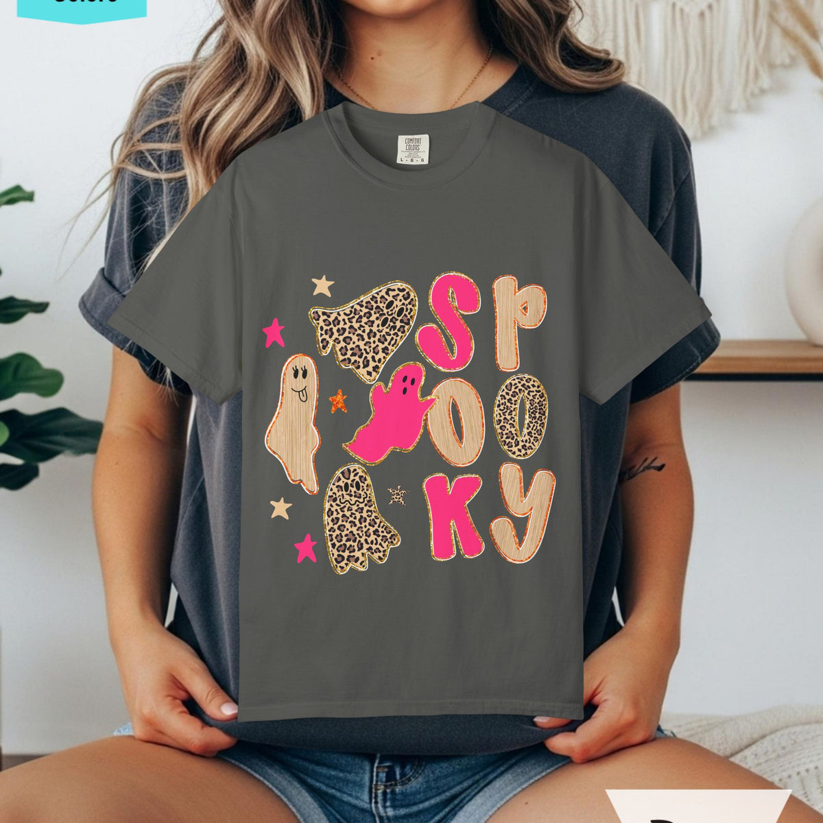Leopard Spooky Comfort Colors T-shirt