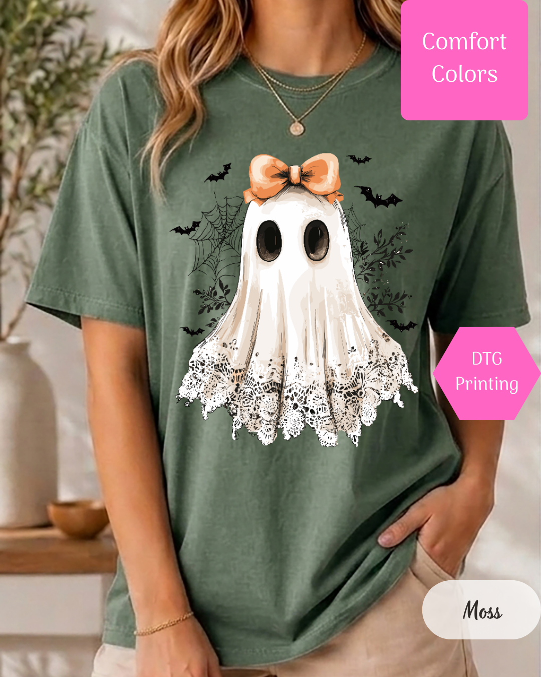 Lace Ghost Comfort Colors T-shirt