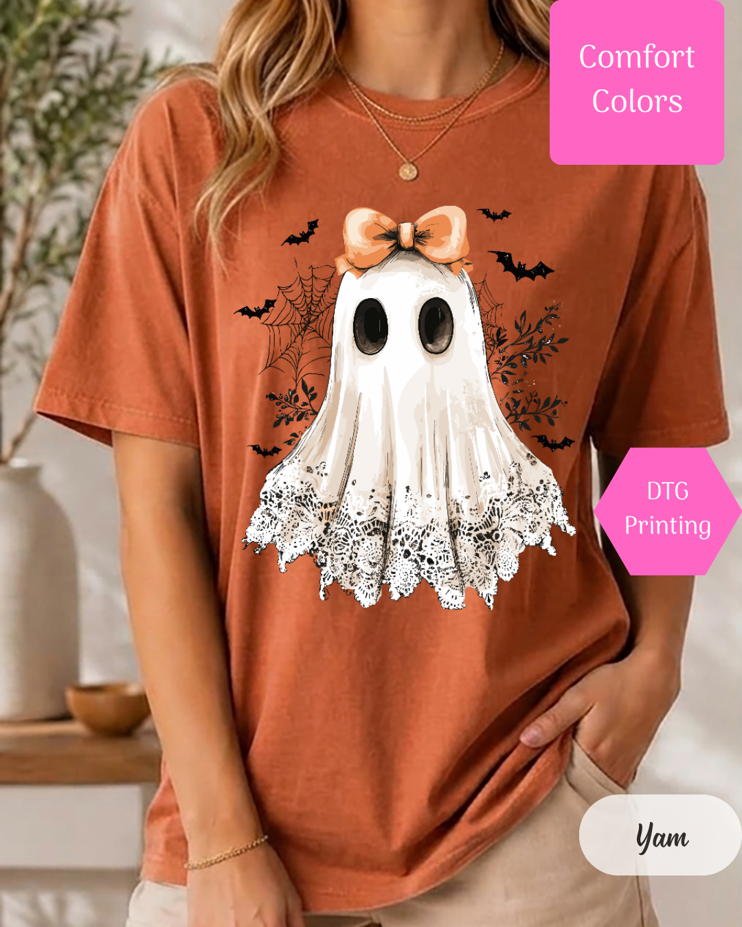 Lace Ghost Comfort Colors T-shirt