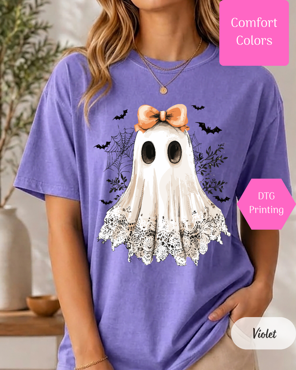 Lace Ghost Comfort Colors T-shirt