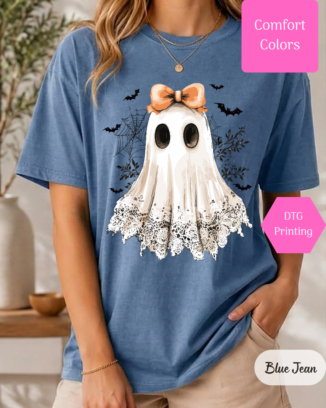 Lace Ghost Comfort Colors T-shirt