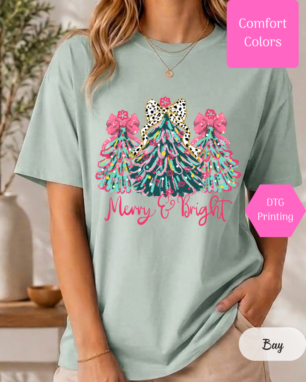 Merry and Bright Comfort Colors T-shirt
