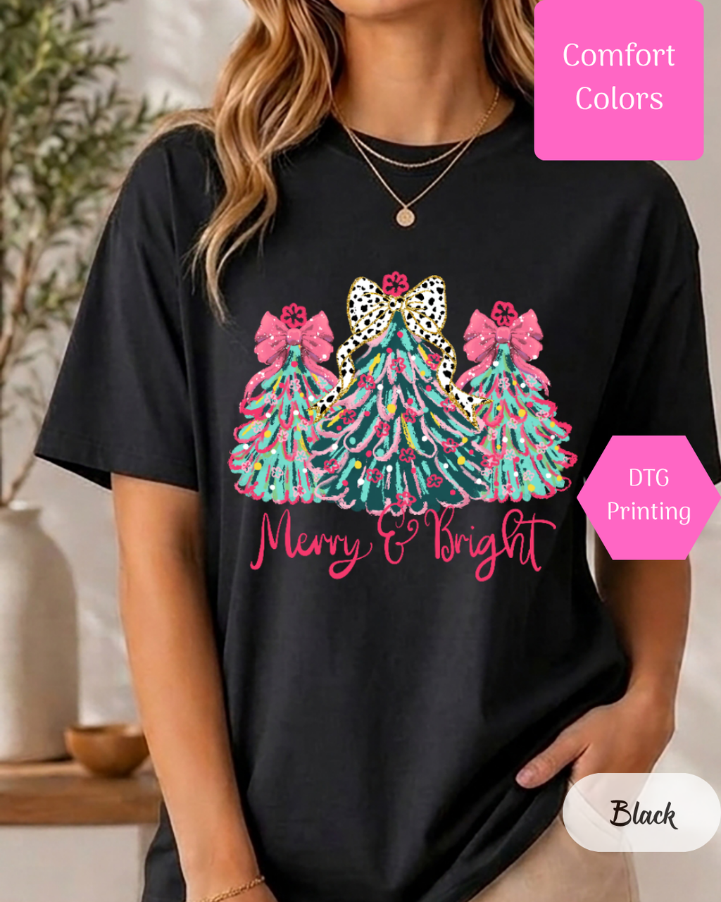 Merry and Bright Comfort Colors T-shirt
