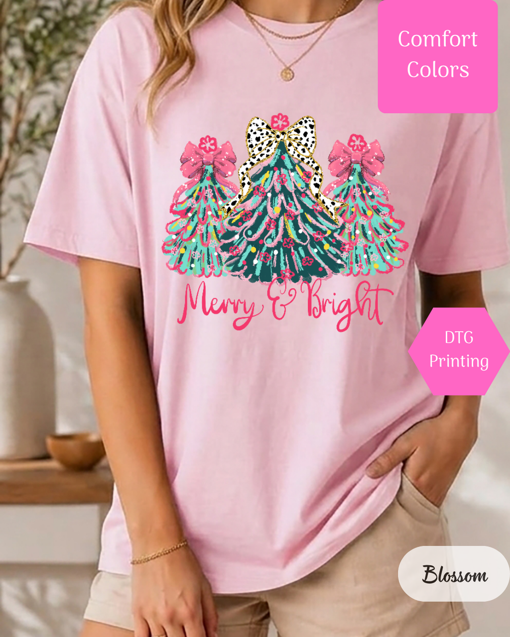 Merry and Bright Comfort Colors T-shirt