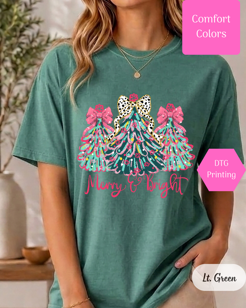 Merry and Bright Comfort Colors T-shirt