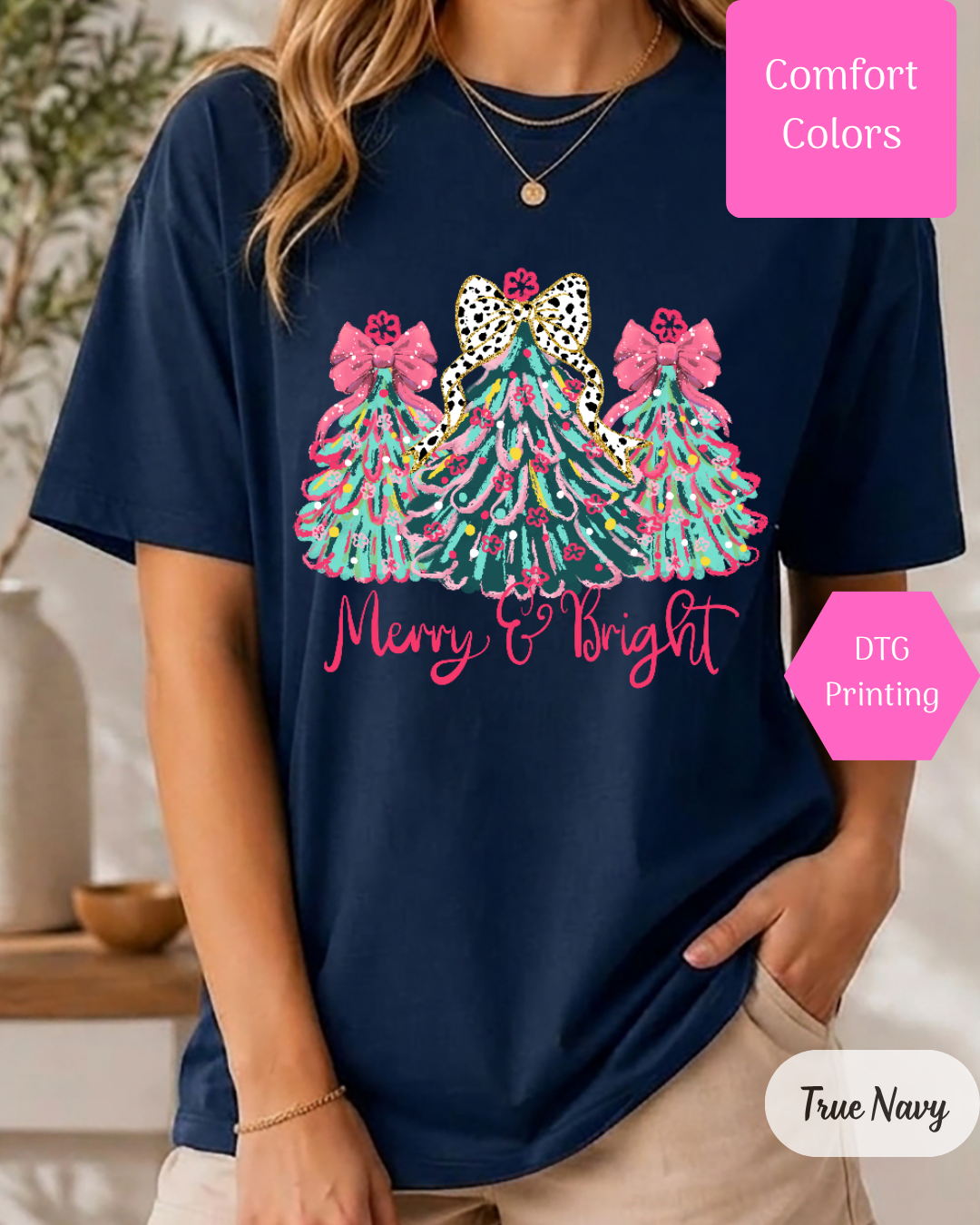 Merry and Bright Comfort Colors T-shirt
