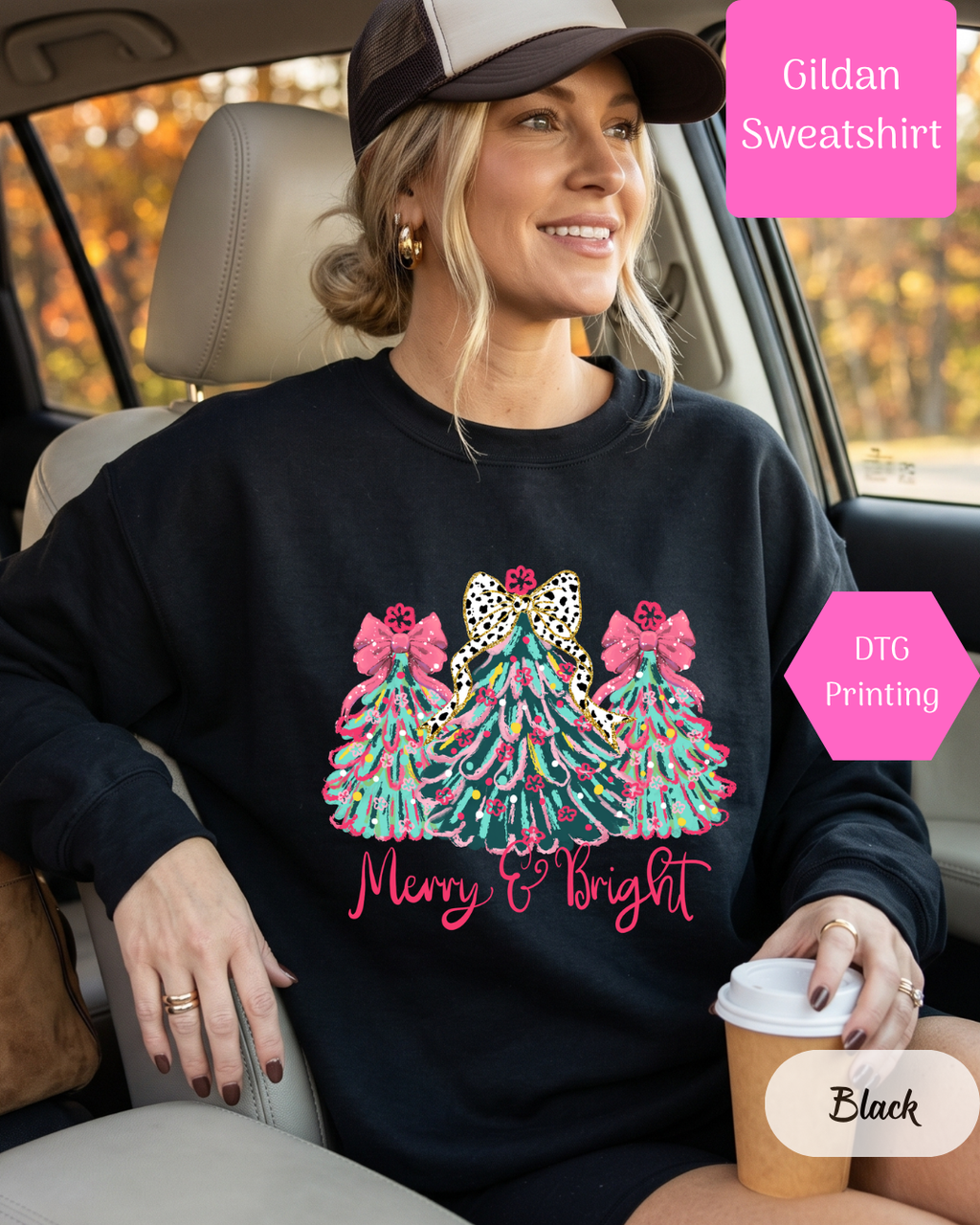 Merry and Bright Gildan Sweatshirt
