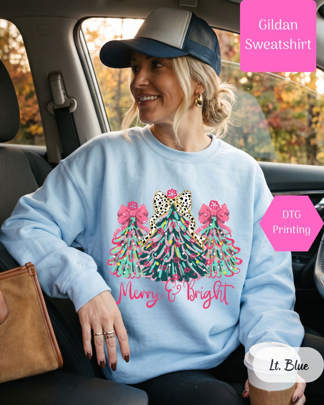 Merry and Bright Gildan Sweatshirt