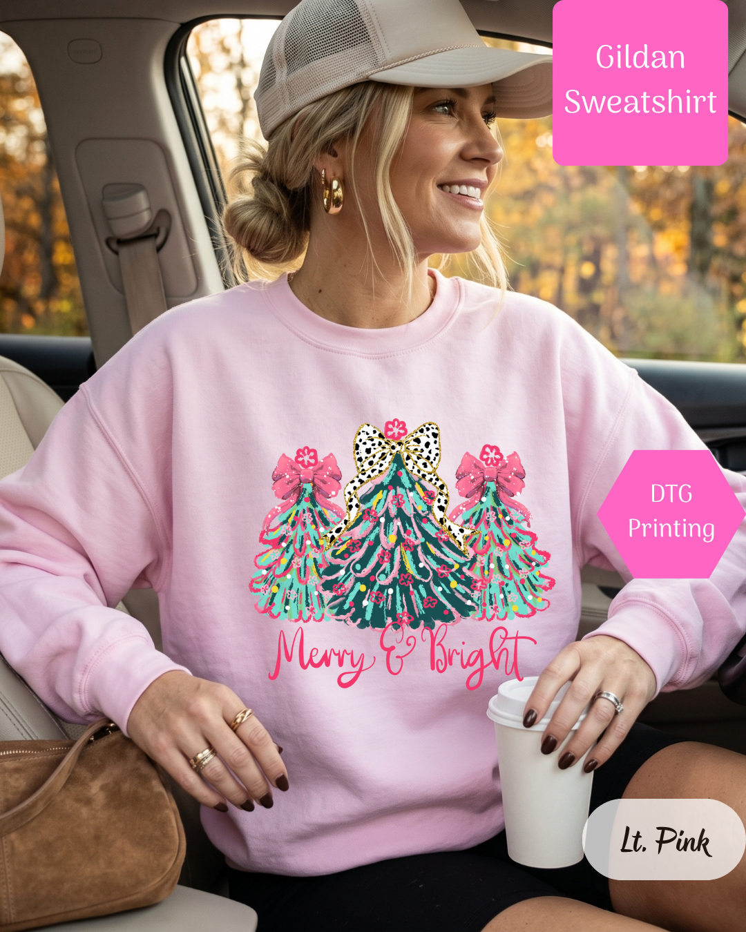 Merry and Bright Gildan Sweatshirt