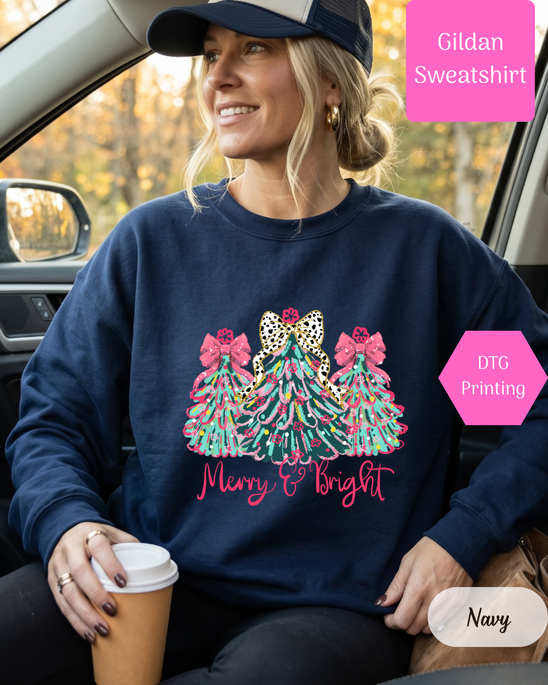 Merry and Bright Gildan Sweatshirt