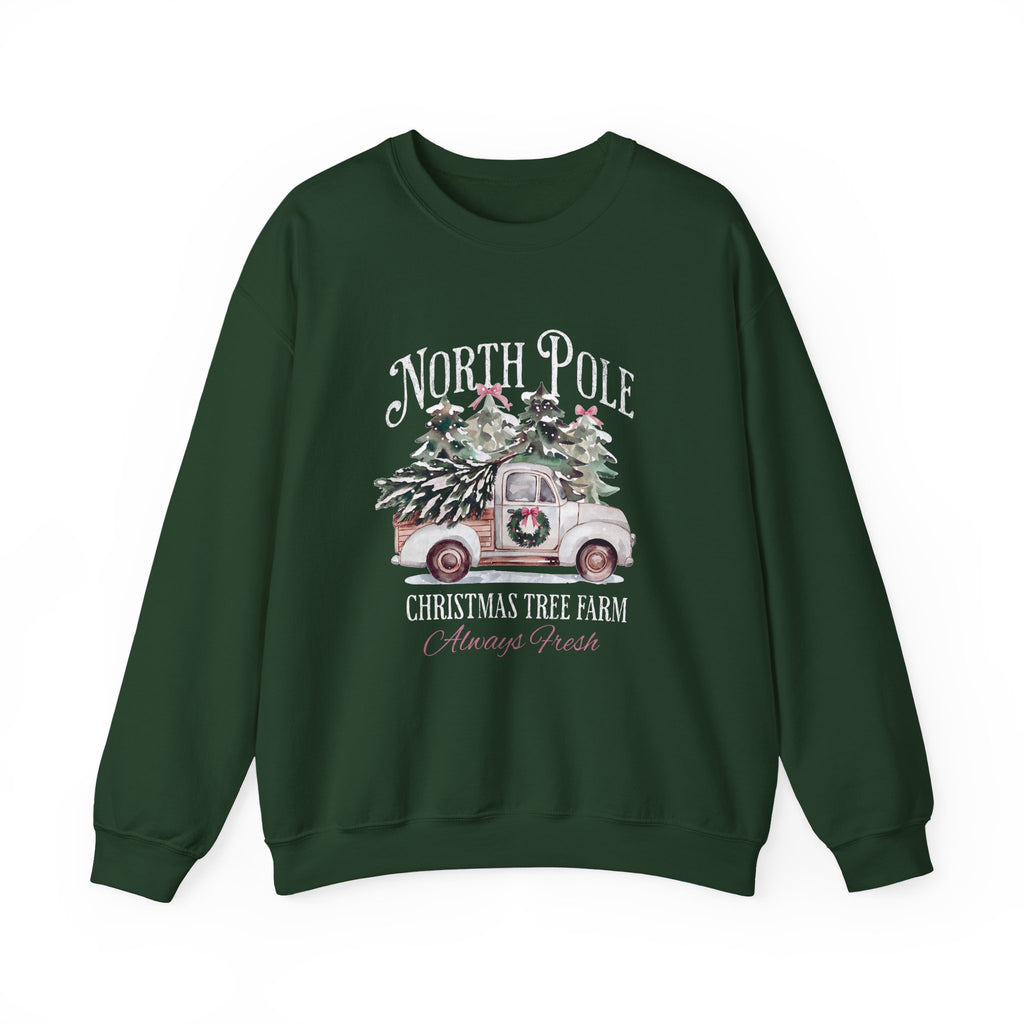 North Pole Christmas Tree Farm Gildan Sweatshirt