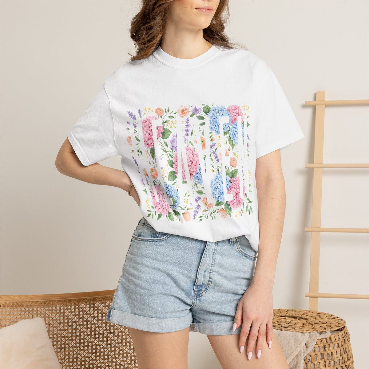 Make Heaven Crowded Floral Comfort Colors T-shirt