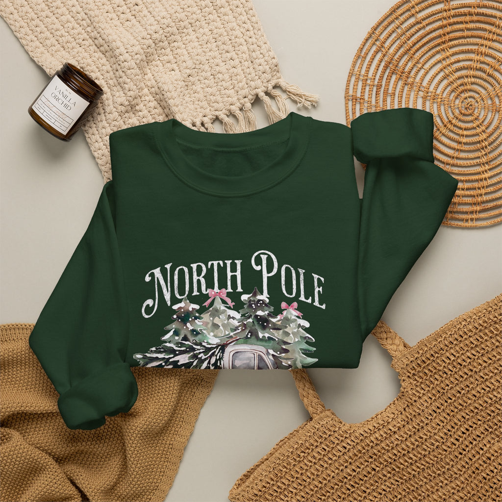 North Pole Christmas Tree Farm Gildan Sweatshirt