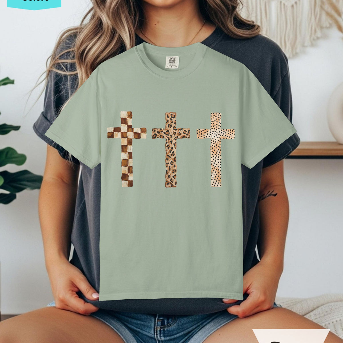 Three Crosses Comfort Colors T-shirt