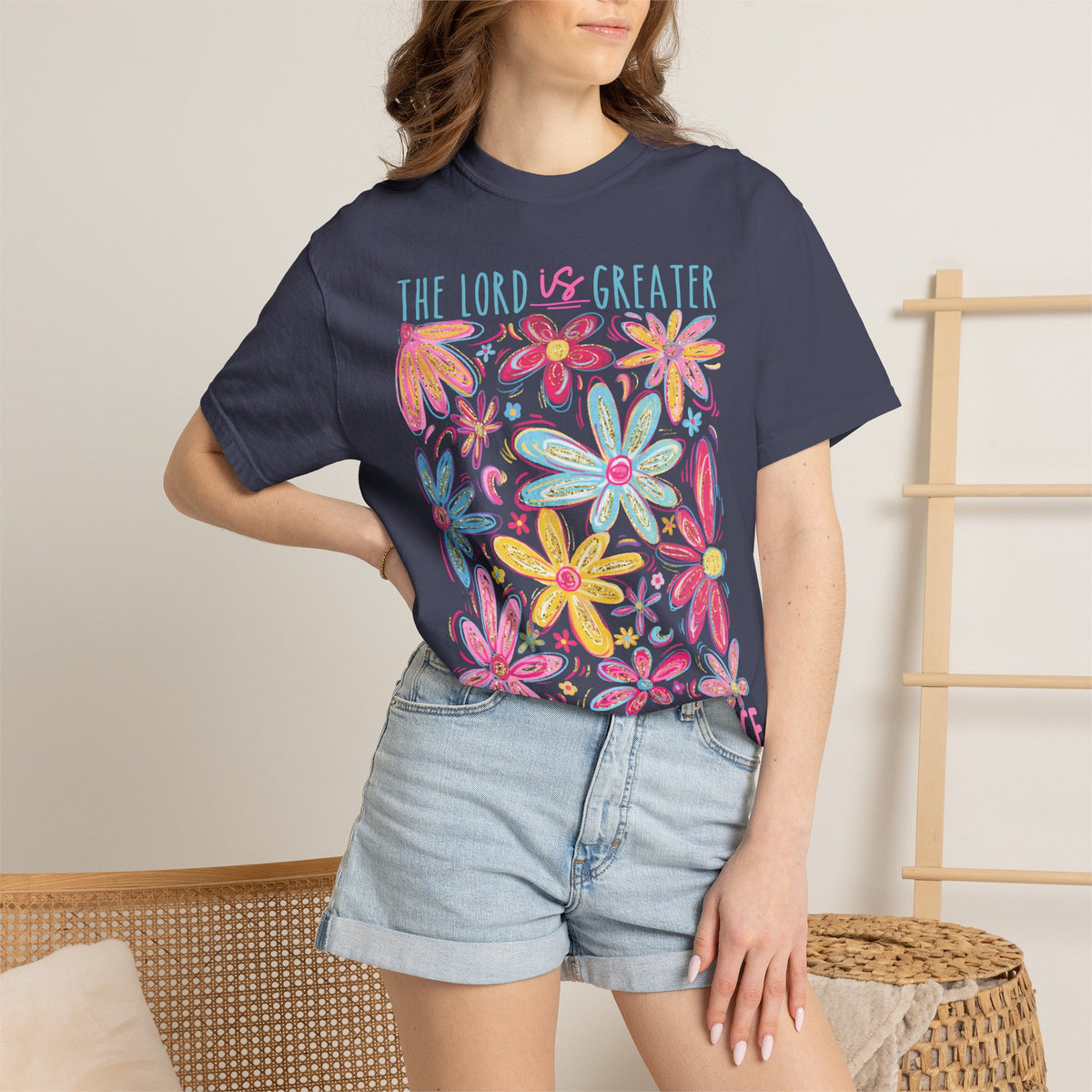 The Lord is Greater Comfort Colors T-shirt