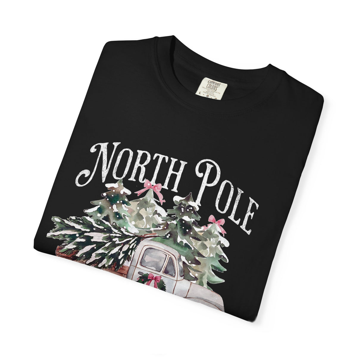 North Pole Christmas Tree Farm Comfort Colors T-shirt