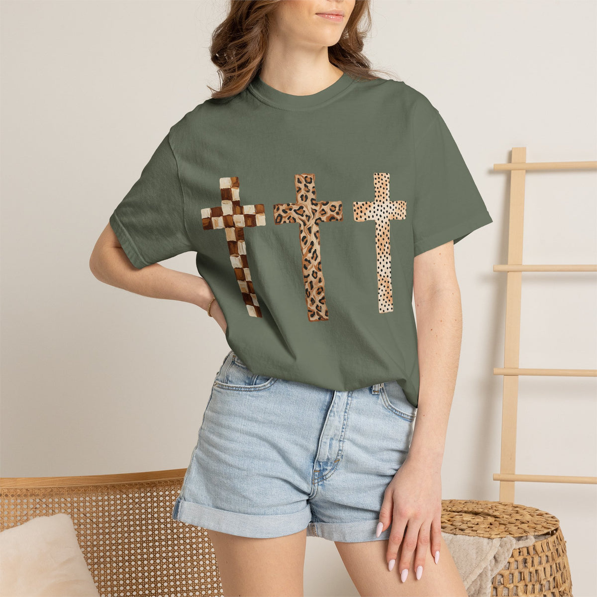Three Crosses Comfort Colors T-shirt